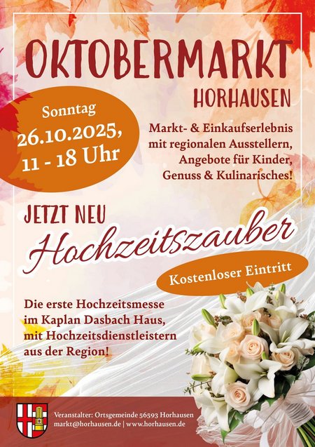 Plakat Oktobermarkt Hochzeitsmesse 2025