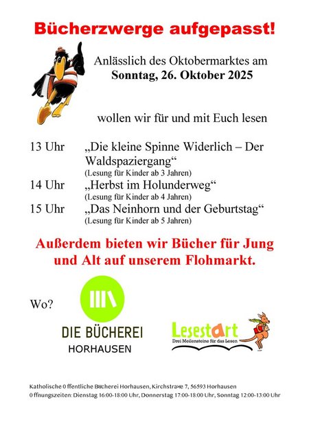 2025 Oktobermarkt Bücherei Geöffnet