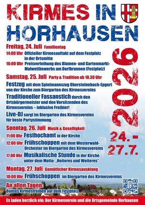 Kirmes Horhausen Plakat 2026 Web