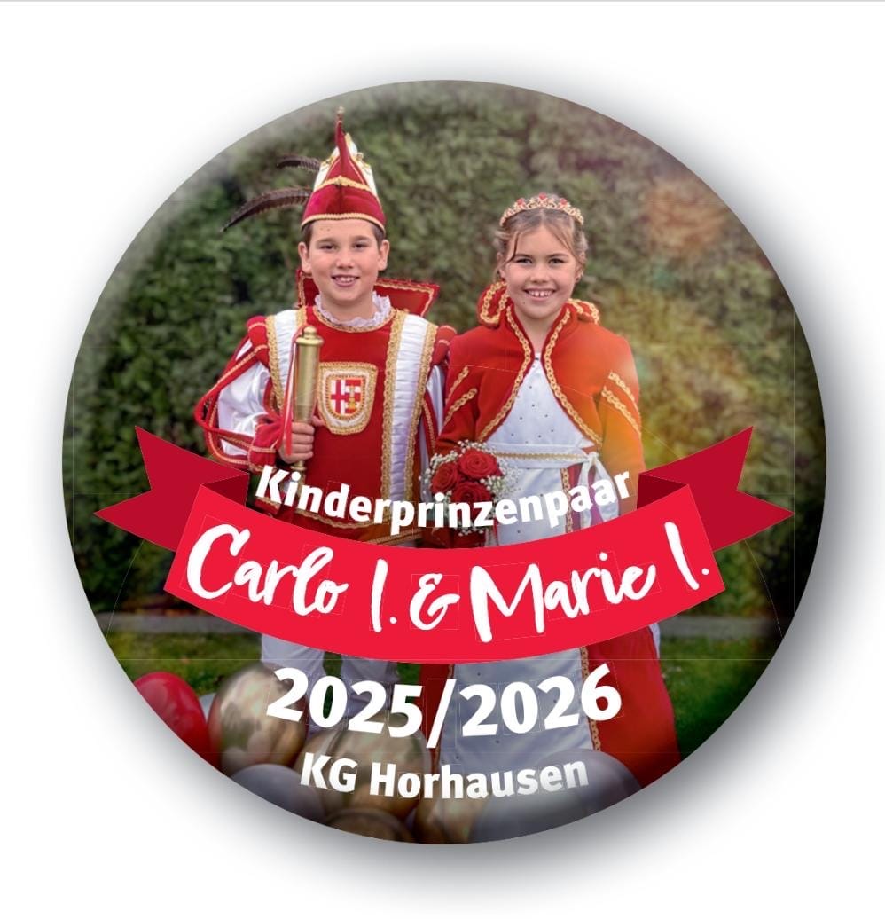 1. Kinderprinzenpaar Carlo I. U. Marie I. Rundes Foto Mit Namen Foto Thomas Schäfer